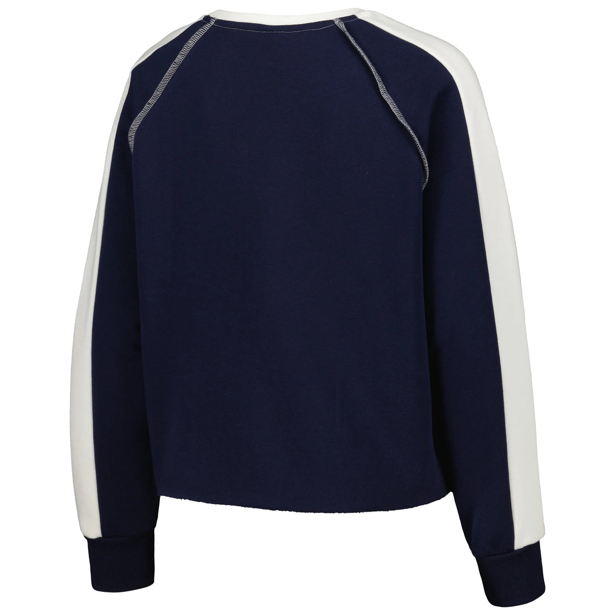 Navy Raglan-Cropped Pullover Sweatshirt H864332