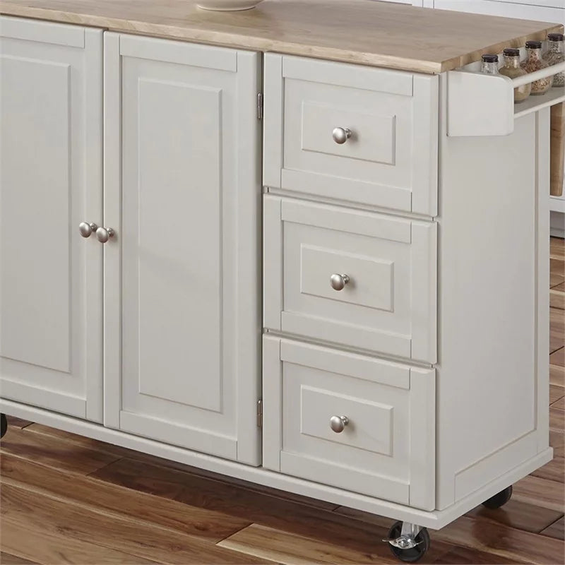 White Wood Kitchen Cart J3302