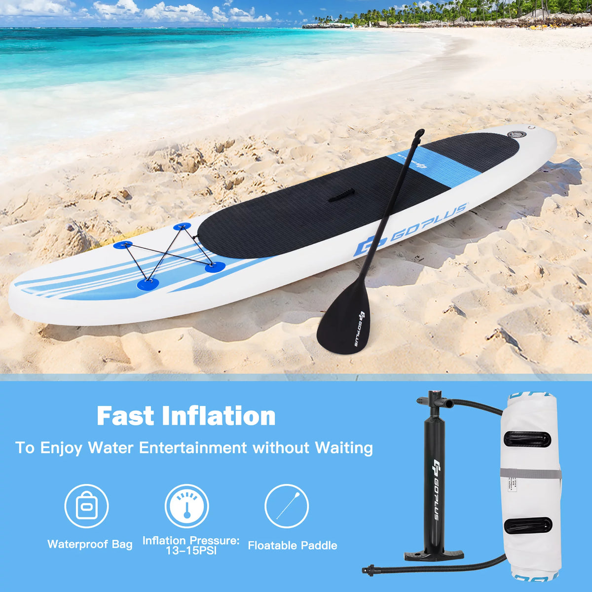 10' Inflatable Stand Up Paddle Board O23493