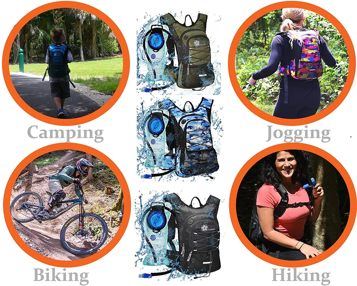 Insulated Hydration Backpack with 2L BPA Free Water Bladder A24904