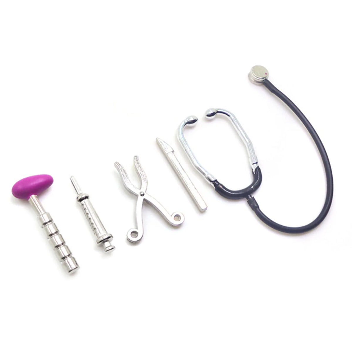5Pcs 1/12 Dollhouse Mini Stethoscope Hospital Accessories Toys Set Z78284