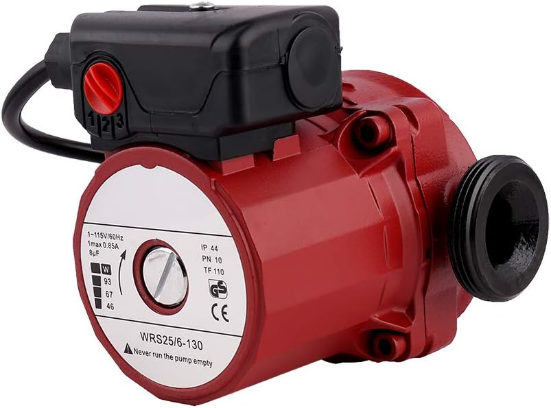 Hot Water Circulator Circulation Pump 115V/60Hz 3-Speed Cast Iron Booster Pump 1.5 inch Outlet 46/67/93W W5166