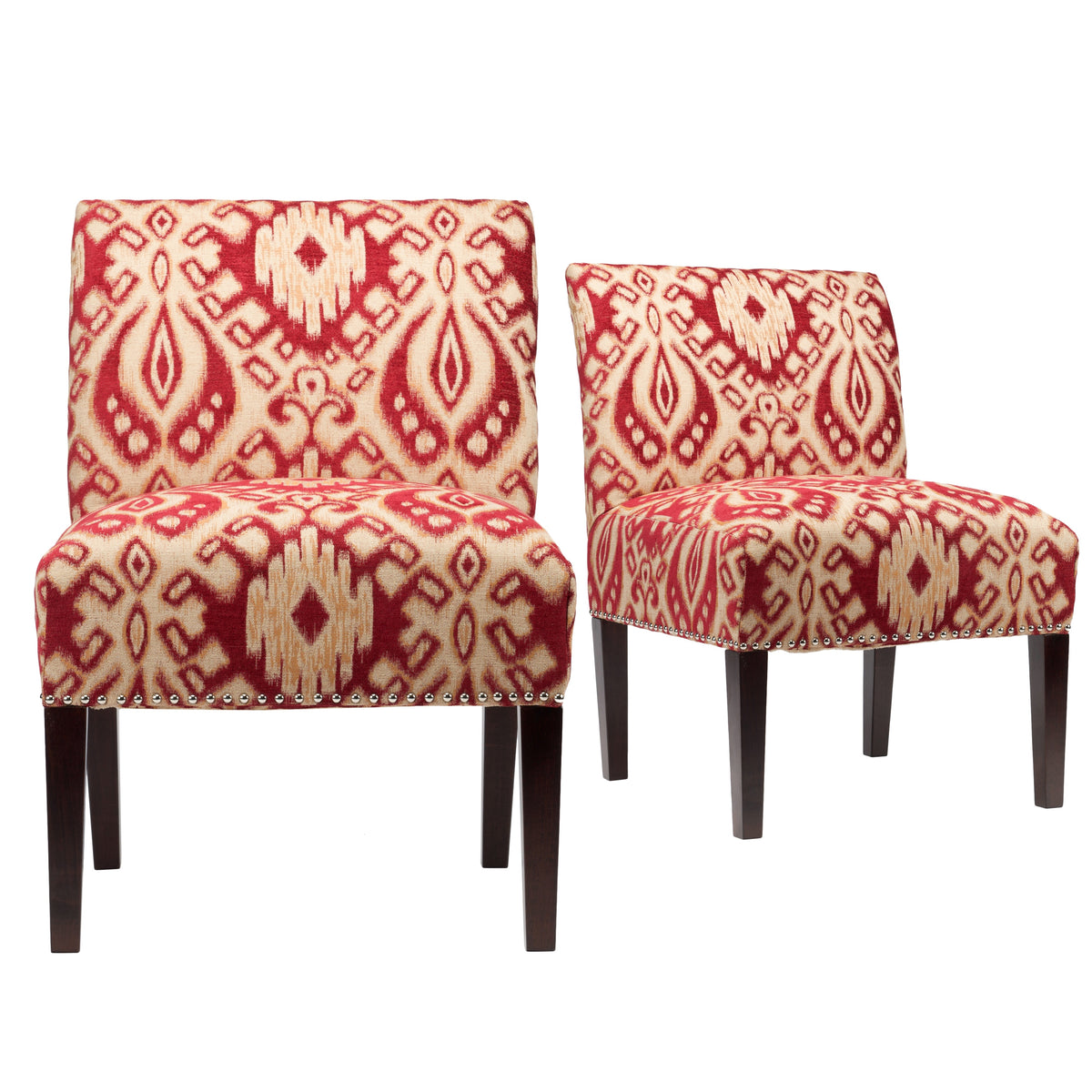 Brown Geometric Accent Chair J23434
