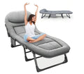 Portable Folding Camping Cot with Pillow Adjustable Backrest Q560