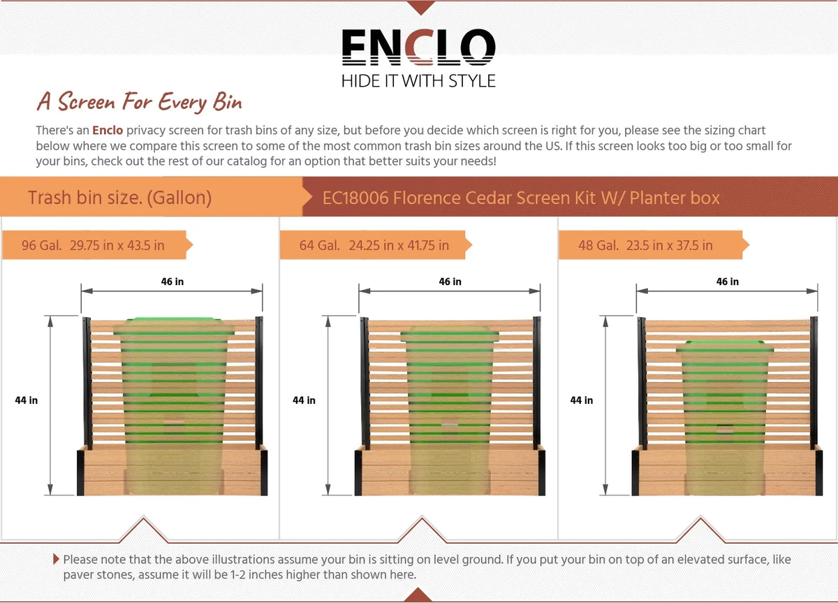 Freestanding Vinyl Outdoor Privacy Screen and Planter Box Kit C693