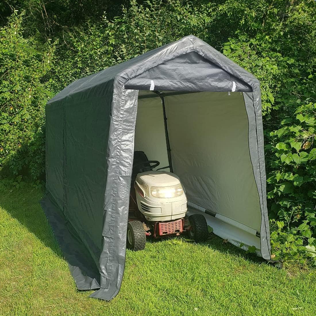 Grey 7' x 12' Heavy Duty Outdoor Storage Shelter I8591