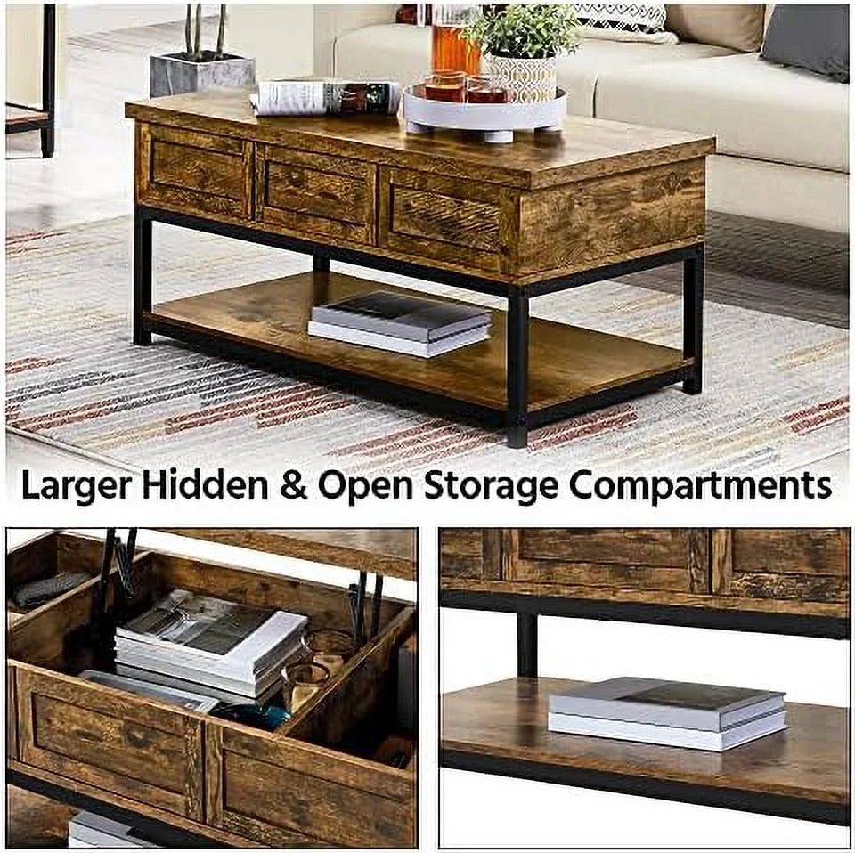 Lift Top Coffee Table with Hidden Compartments C888