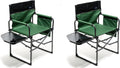 Heavy Duty Oversized Portable Folding Chair with Side Table W82821