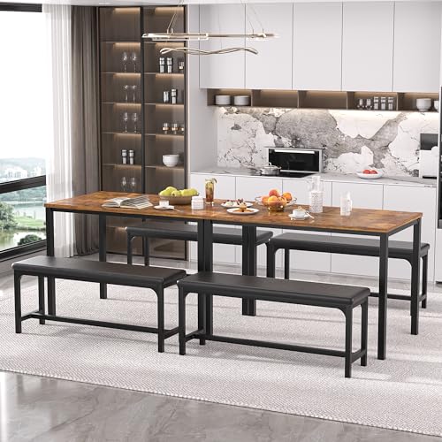 Extendable Kitchen Table with Benches R23258