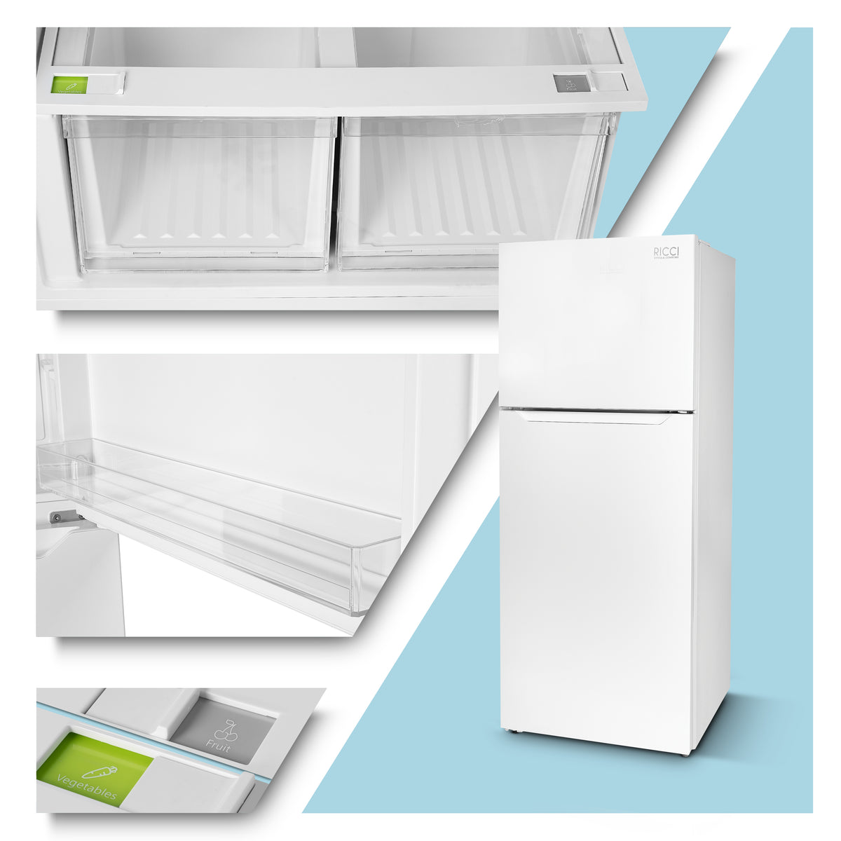 Stainless Apartment Size Refrigerator 15 Cubic Feet Top Freezer Full Size Fridge W341