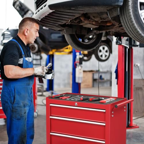 4 Drawer Rolling Metal Tool Chest with Lock J689
