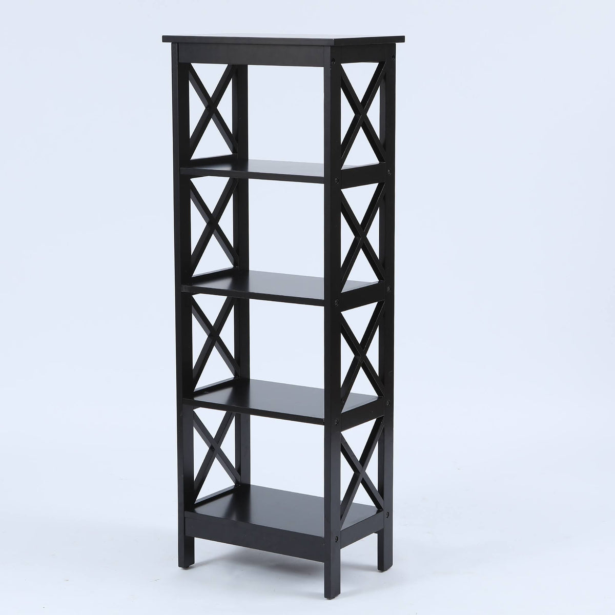 Black 4-Tier Bookcase D43183