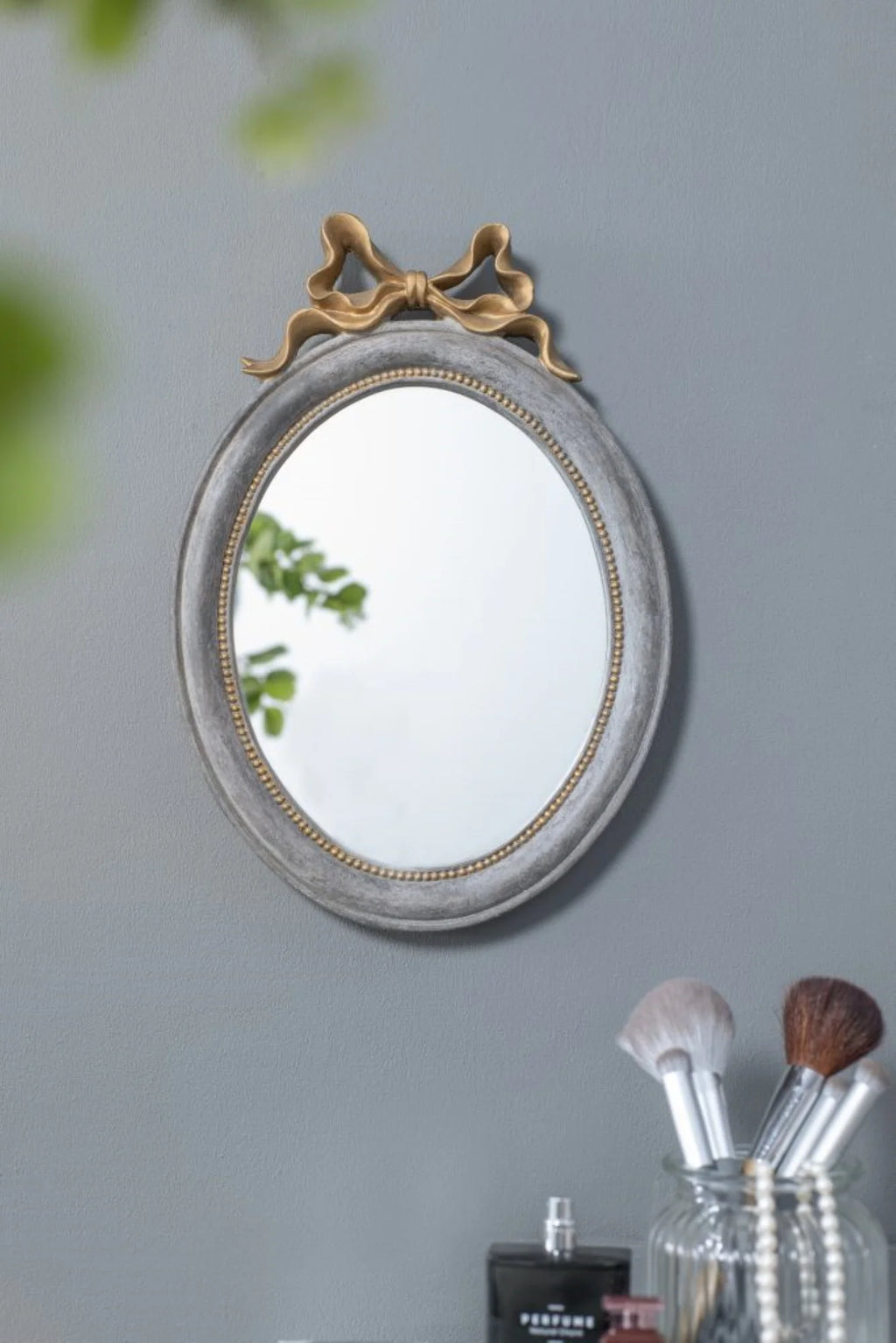 Vintage-Style French Oval Wall Mirror E793554