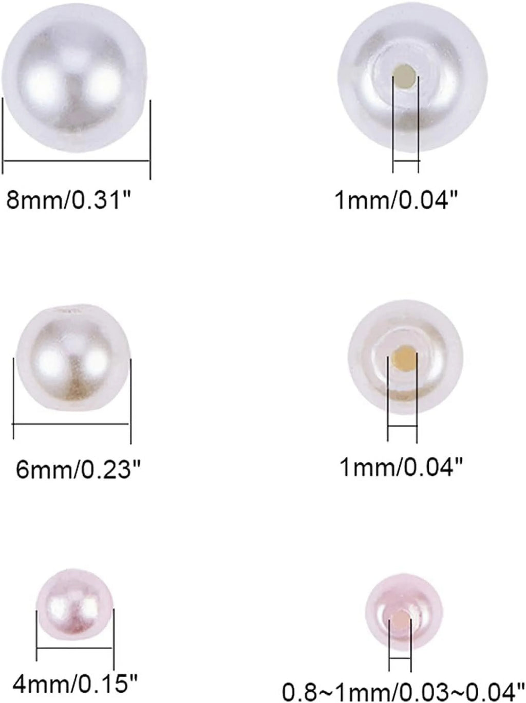 Pearlized Glass Beads 24 Color 3 Sizes Round Loose Spacer Beads N6359