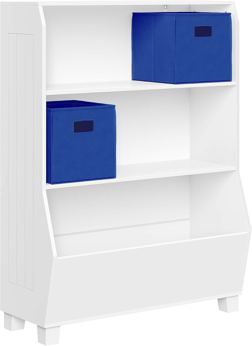White Bookcase with Toy Organizer D948