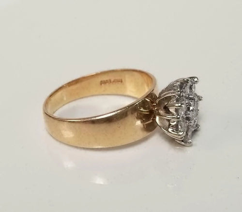 14K Yellow Gold Finish Lab-Created Diamond Engagement Ring Z6831