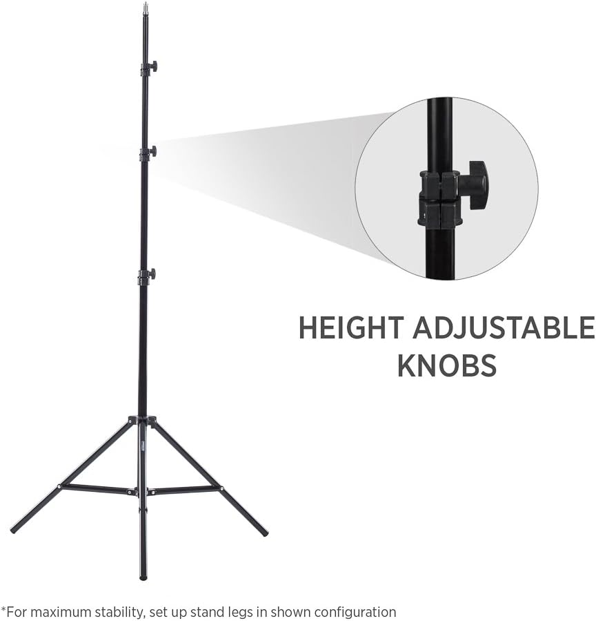 2-Light Fluorescent Studio Lighting Kit with 20"x20" Softboxes, 105W Bulbs & Light Stands N24329