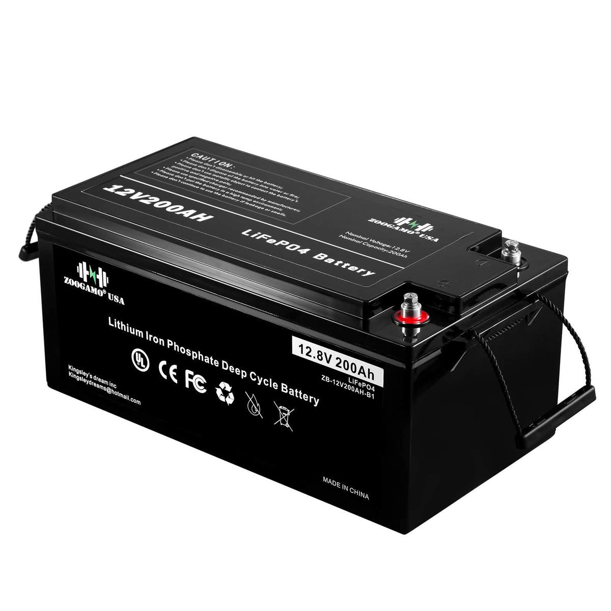 12V 200Ah Lithium LiFePO4 Deep Cycle Rechargeable Battery with Built-in BMS N776548