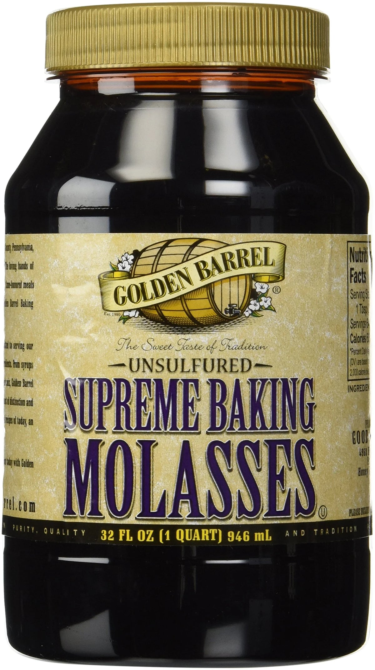 Unsulfured Baking Molasses, 32 Oz. Bottle (Pack of 2) Q758208