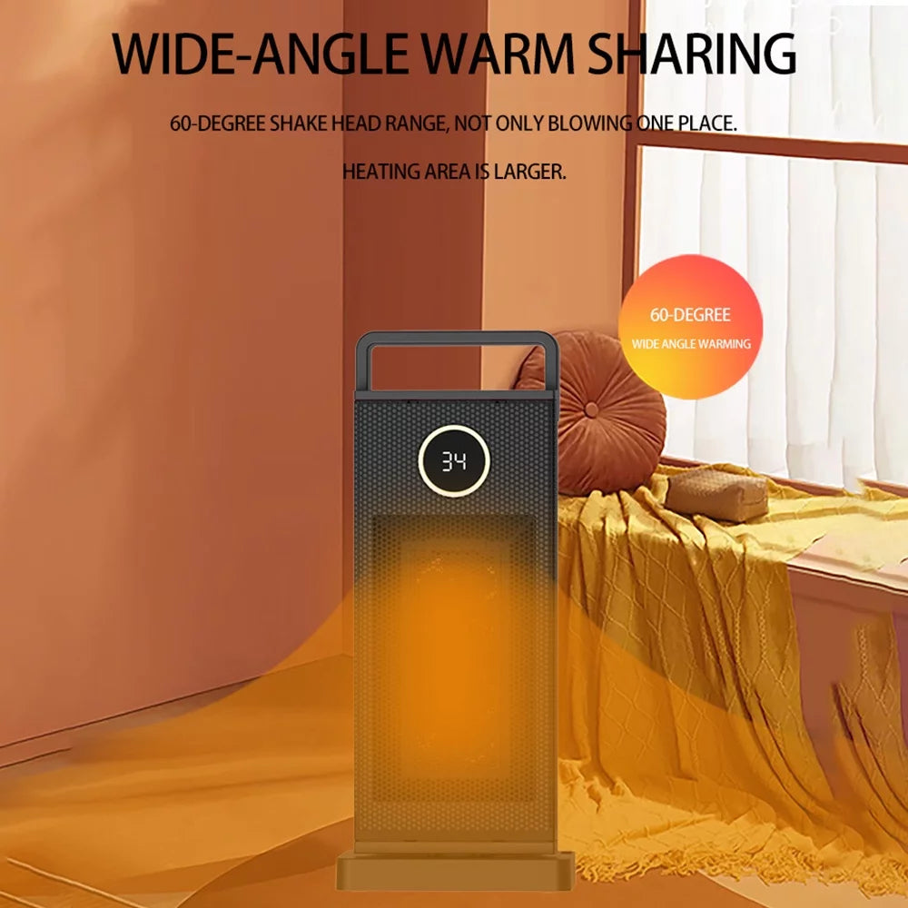 2000W PTC Ceramic Space Heater with 12H Timer and 60° Oscillation B1778