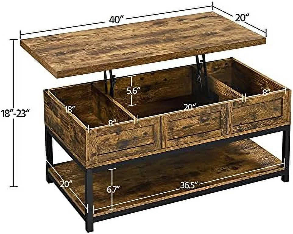 Lift Top Coffee Table with Hidden Compartments C888