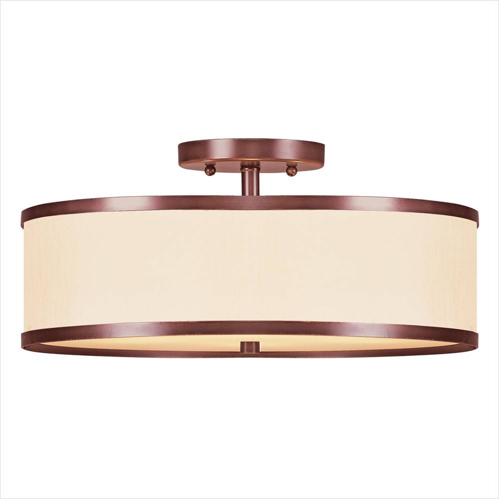Semi Flush Mount Light, Brushed Nickel F541