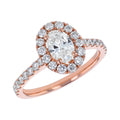 Oval-cut Halo Engagement Ring L912
