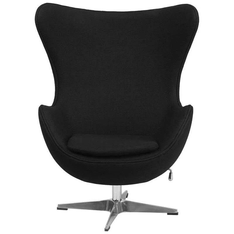 Gold Leather Egg Chair with Tilt-Lock Mechanism O170312