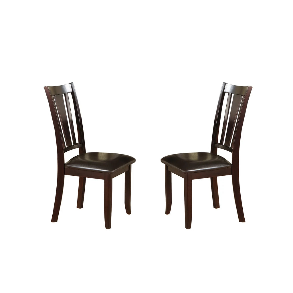 Espresso Slat Back Dining Chairs Set of 2 M8472