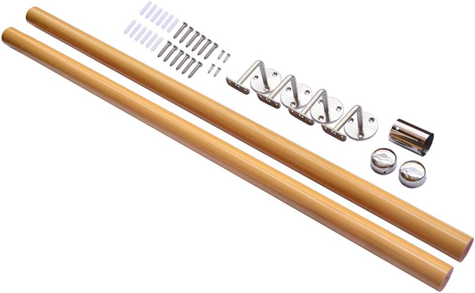 8FT Yellow PVC Handrail with 4pcs Rail Brackets M9224