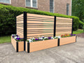 Freestanding Vinyl Outdoor Privacy Screen and Planter Box Kit C693
