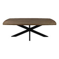 Solid Wood Dining Table with Cast Iron Legs D230848