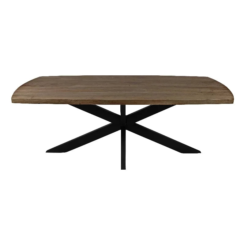 Solid Wood Dining Table with Cast Iron Legs D230848