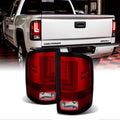 For 14-18 Sierra 1500 15-19 Sierra 2500HD 3500HD Pickup Red Clear LED Tail Lights Z4797