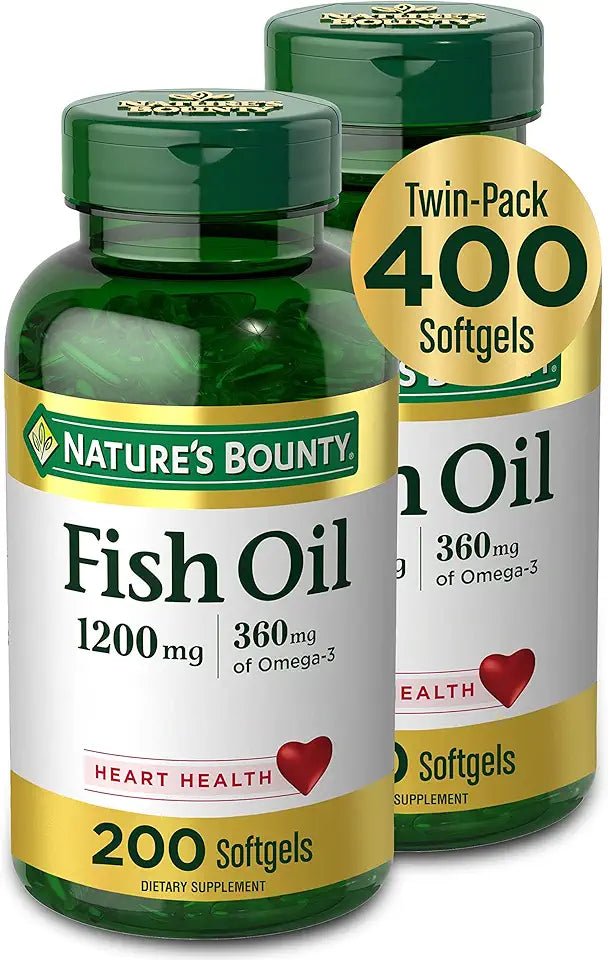 Fish Oil 1200 mg 200 Softgels Pack of 2 W756780