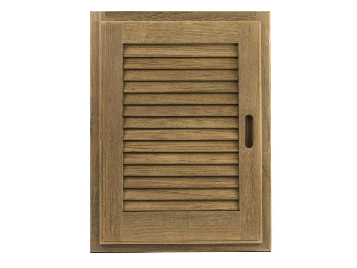 Teak Louvered Door & Frame O1749