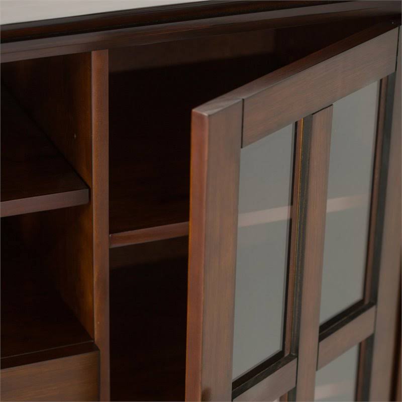 Solid Wood TV Media Stand in Russet Brown B796