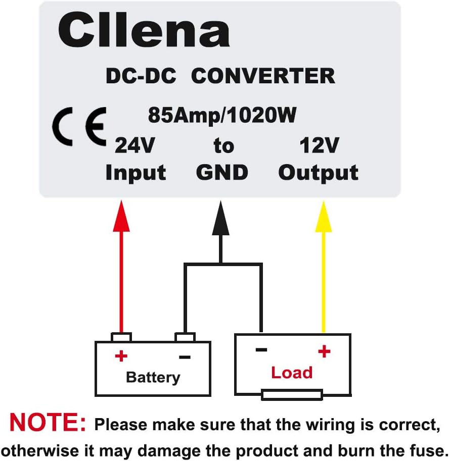 DC 24V Step Down to 12V 85A 1020W Waterproof Buck Converter Power Supply G433978