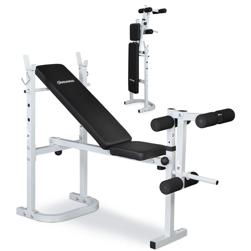 Folding Olympic Weight Bench with Preacher Curl Leg Developer K3313
