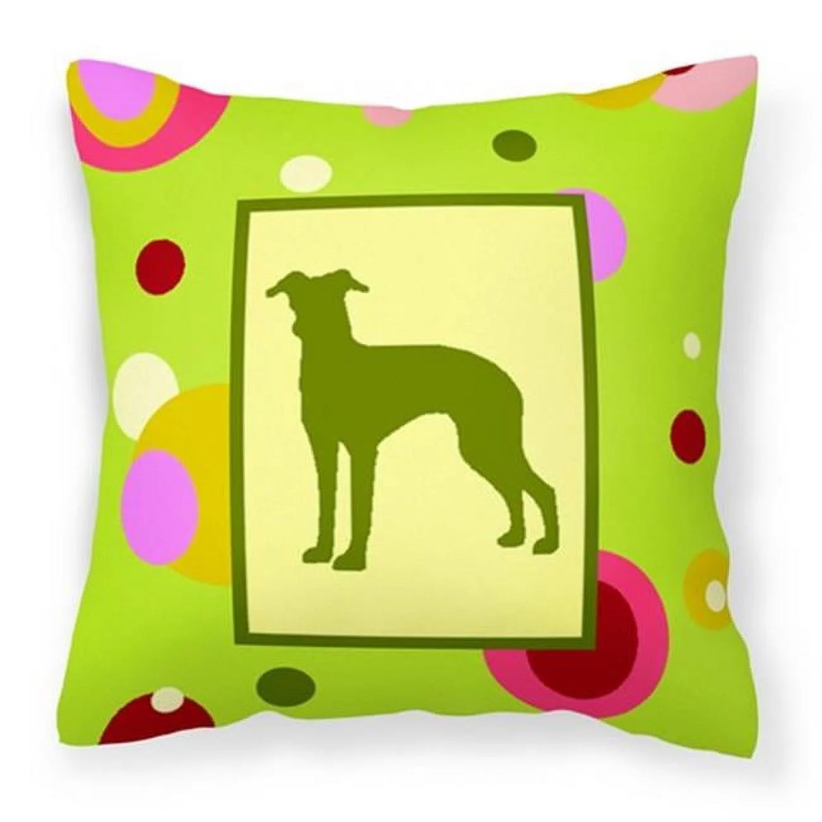 Lime Green Dots Decorative Pillow E5629
