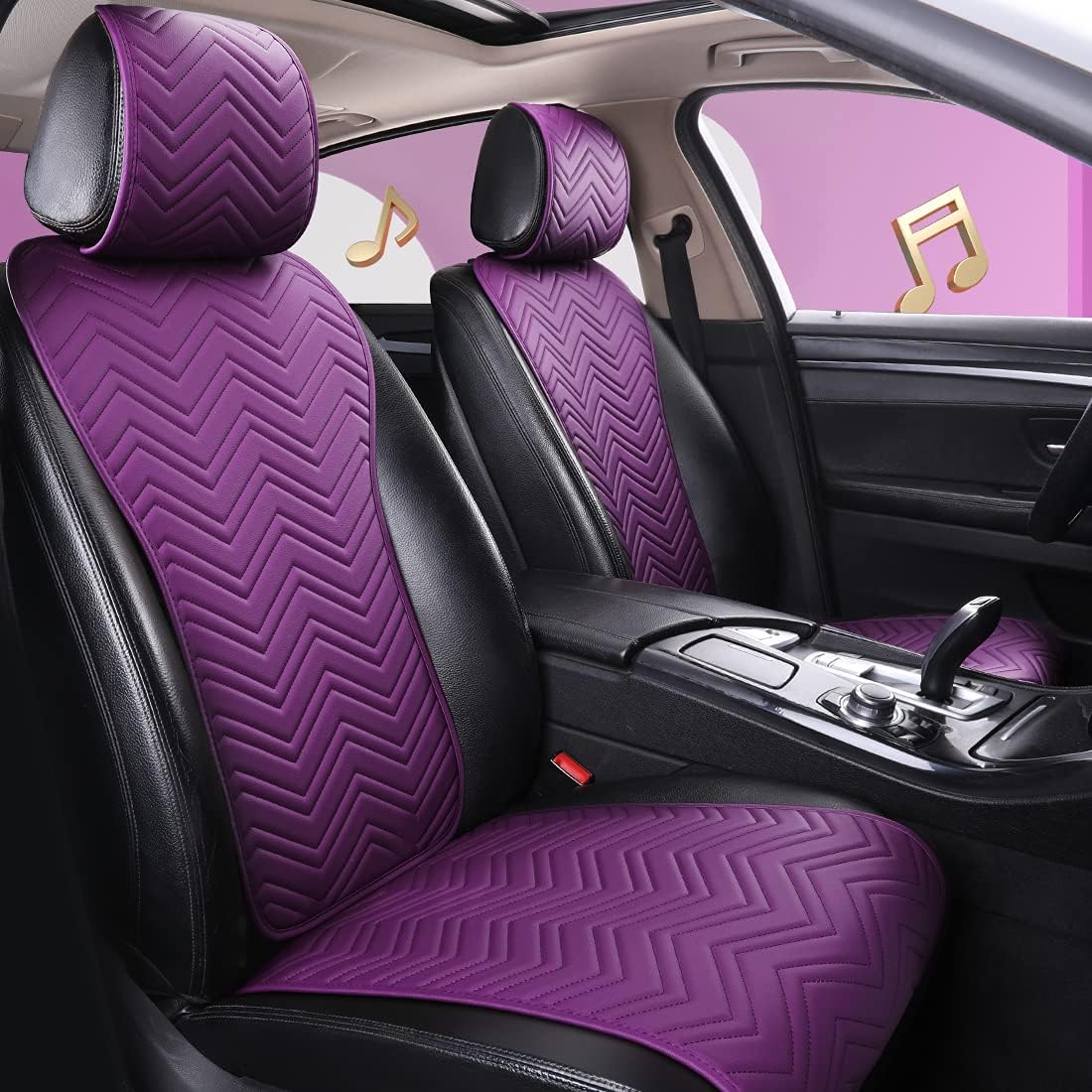 Pink Leather Car Seat Covers 11PCS F62110