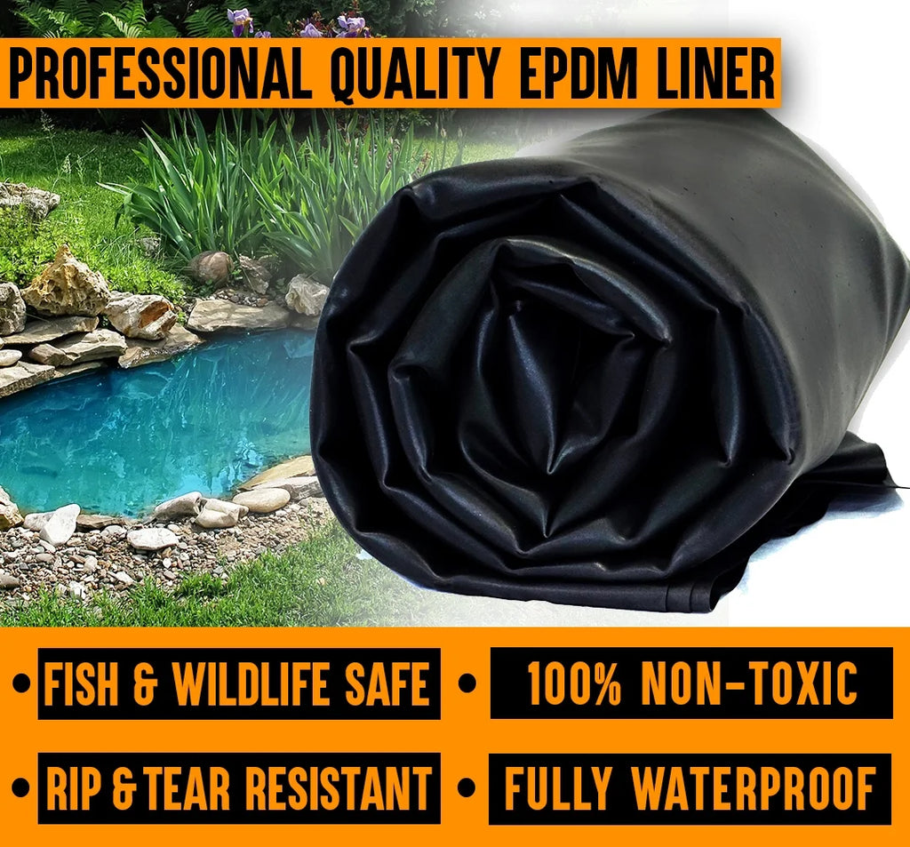 20 ft. x 45 ft. 60 Mil EPDM Rubber Pond Liner Combo X2793