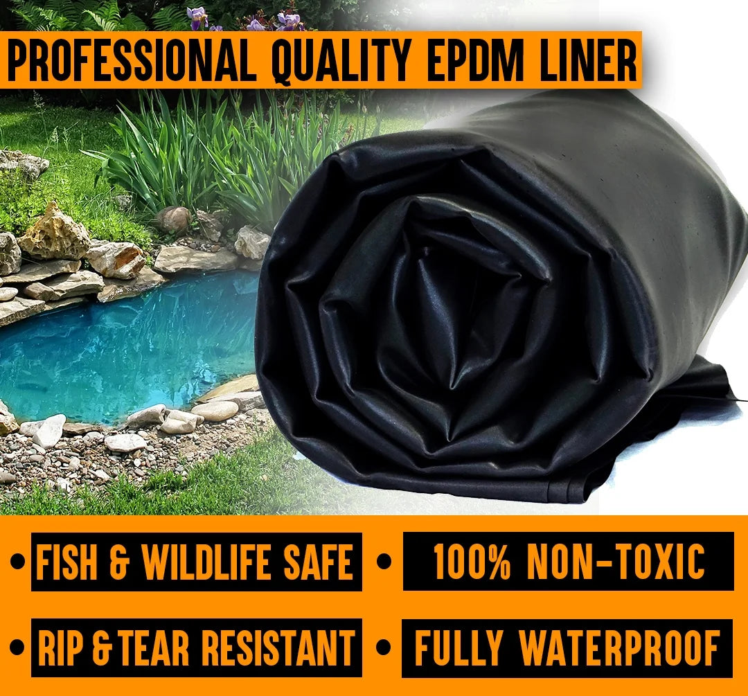 20 ft. x 45 ft. 60 Mil EPDM Rubber Pond Liner Combo X2793