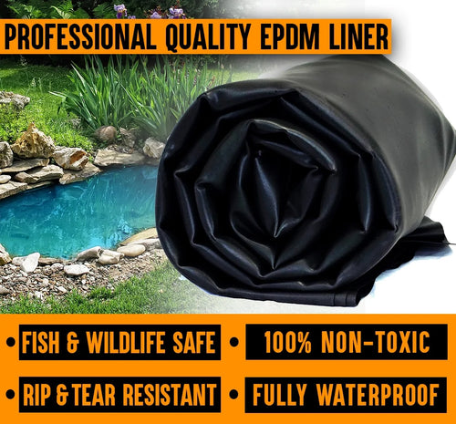 20 ft. x 45 ft. 60 Mil EPDM Rubber Pond Liner Combo X2793