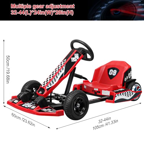 Electric Go Kart for Kids, 36V 350W Motor 16 MPH 4 Wheel Ride on Toy V91772