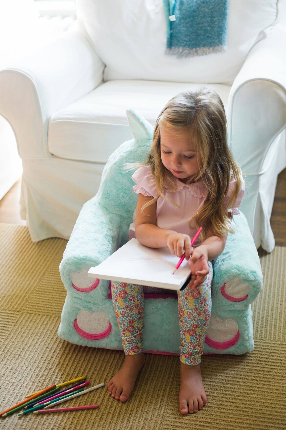 Teal Unicorn Children's Chair R411437