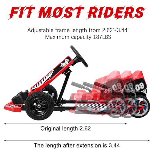 Electric Go Kart for Kids, 36V 350W Motor 16 MPH 4 Wheel Ride on Toy V91772