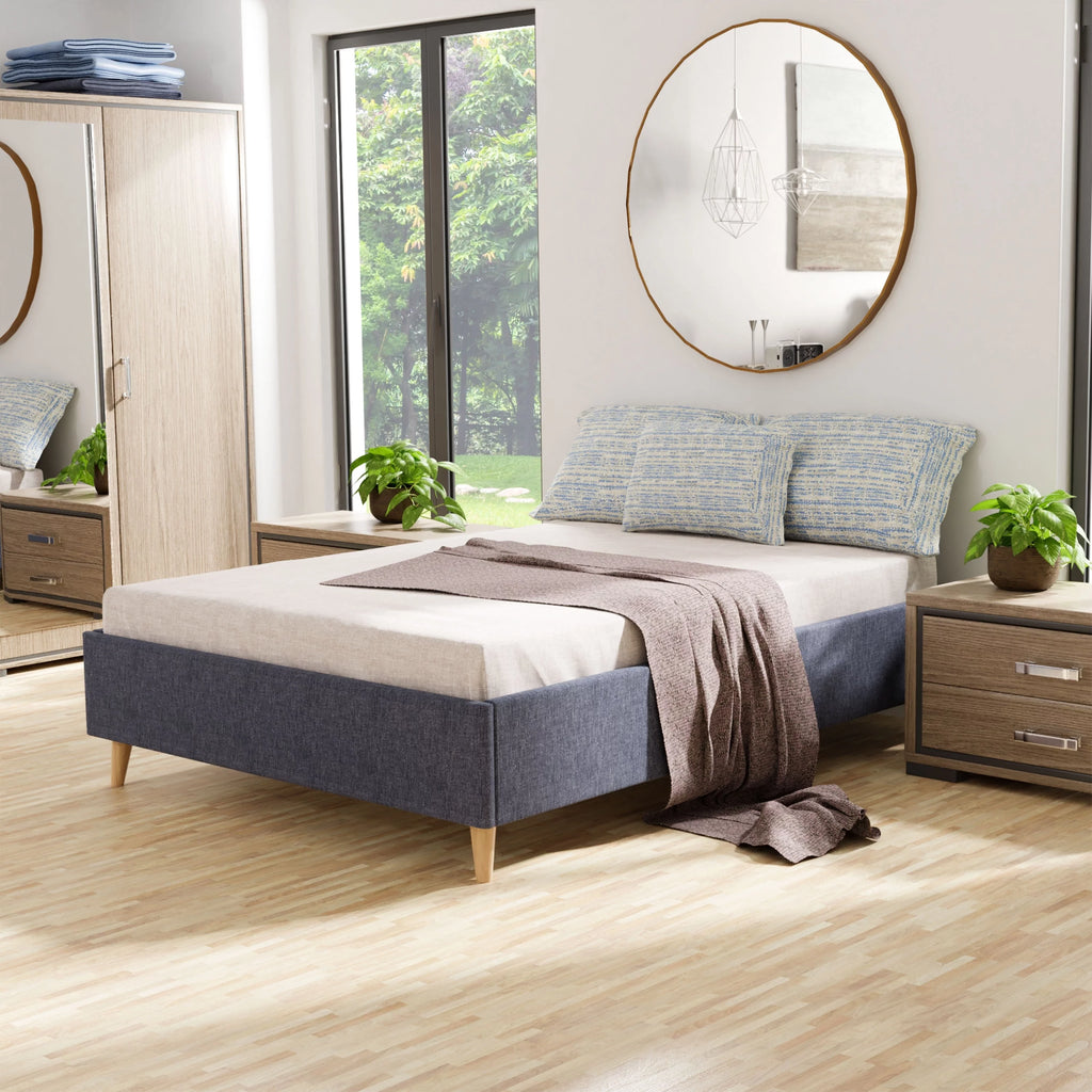 Queen Platform Bed Frame Dark Grey J465