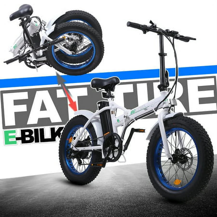 Fat Tire Electric Bike 20" Folding Bicycle 500W 36V Pedal Assist Electric Bicycle T5141