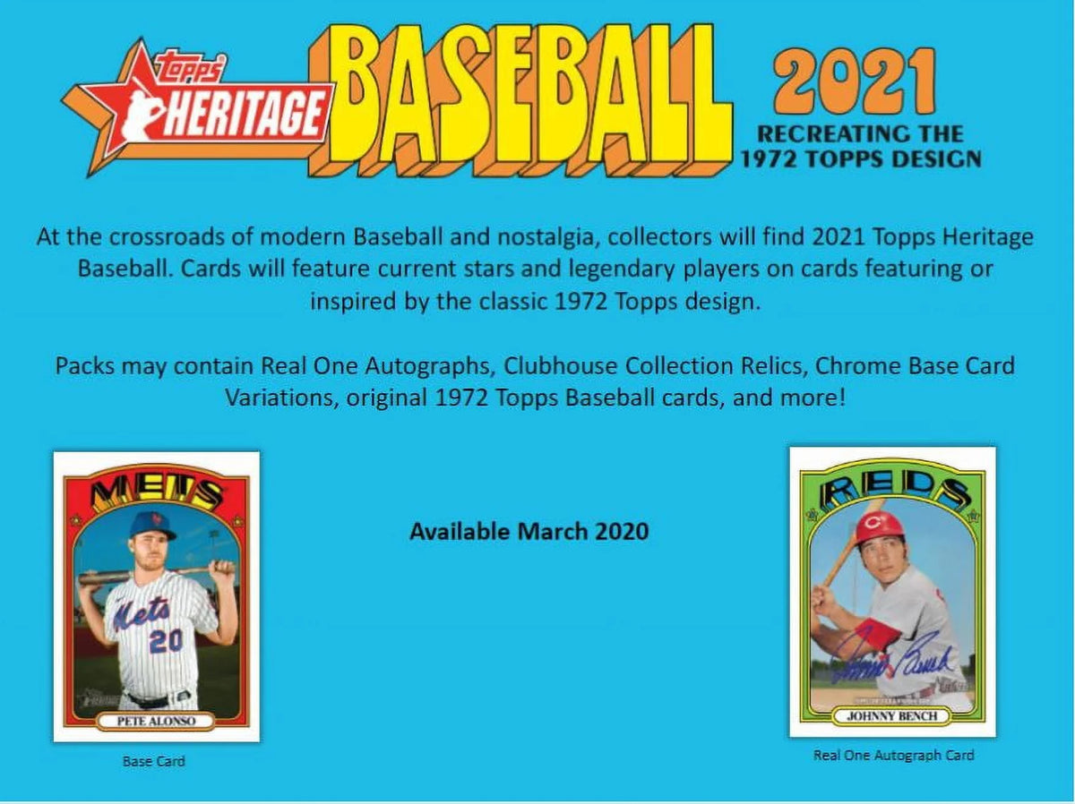 2021 MLB Baseball Trading Cards Hanger Box E6619